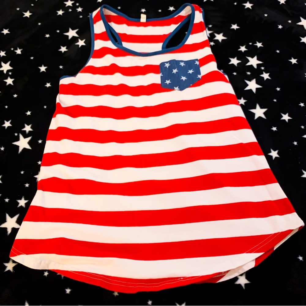 Striped Tank Top / Fourth of July American Flag Size XL